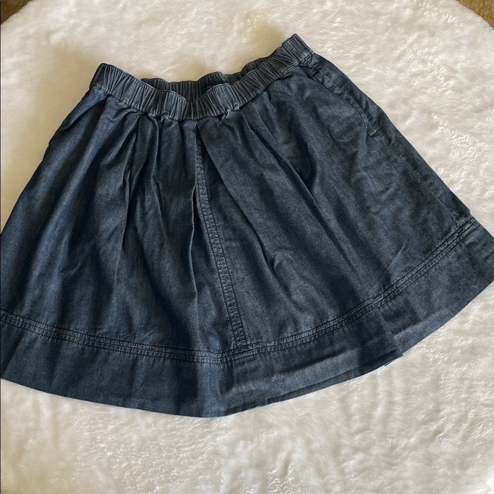 Tommy Hilfiger Navy A-Line denim elastic pull on mini skirt small pockets